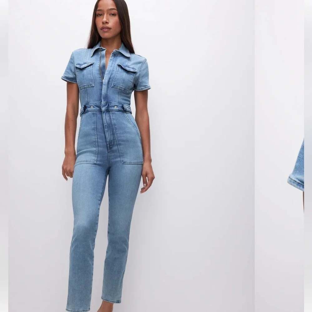 Good American Light Blue Fit for Success Jumpsuit - Picture 1 of 8